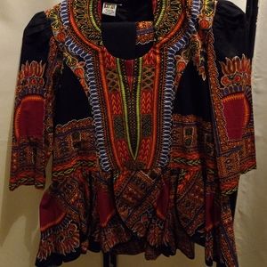 Three pieces african fishtail skirt set